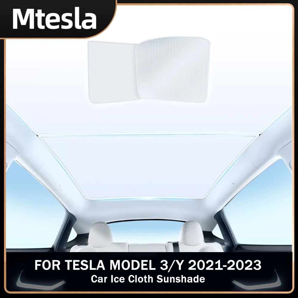 2023 Naują Ledo Medžiaga Skėtį Nuo Saulės Už Tesla Model 3 Y 2021 2022 Automobilių Galinis Stoglangis Saulės Skydelis Liukas Blind 