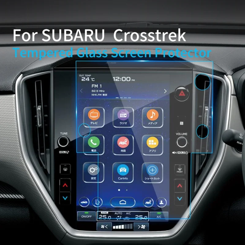 Automobilių Lipdukai Screen Protector For SUBARU Crosstrek 2023 DisplayTempered Stiklo Apsauginė Plėvelė